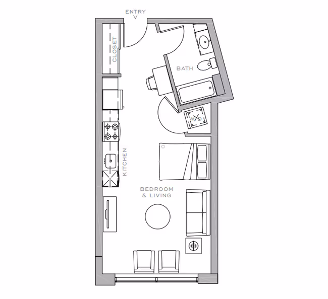 Studio A1 0903 floor plan